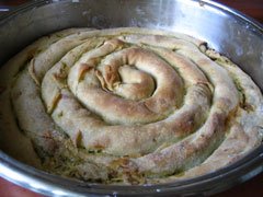 Twisted zucchini pie from Macedonia