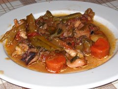 Cuttlefish with leeks