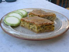 Zucchini pie with home made filo