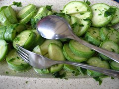 Courgette salad