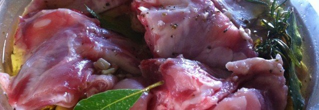 Marinated rabbit