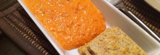 Greek Yogurt with red peppers dip